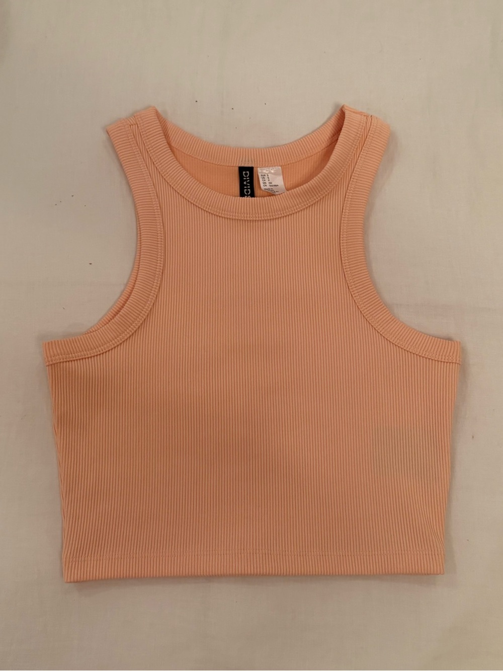 H&M Peach Ribbed Crop Tank